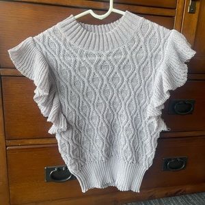 Light purple knit top